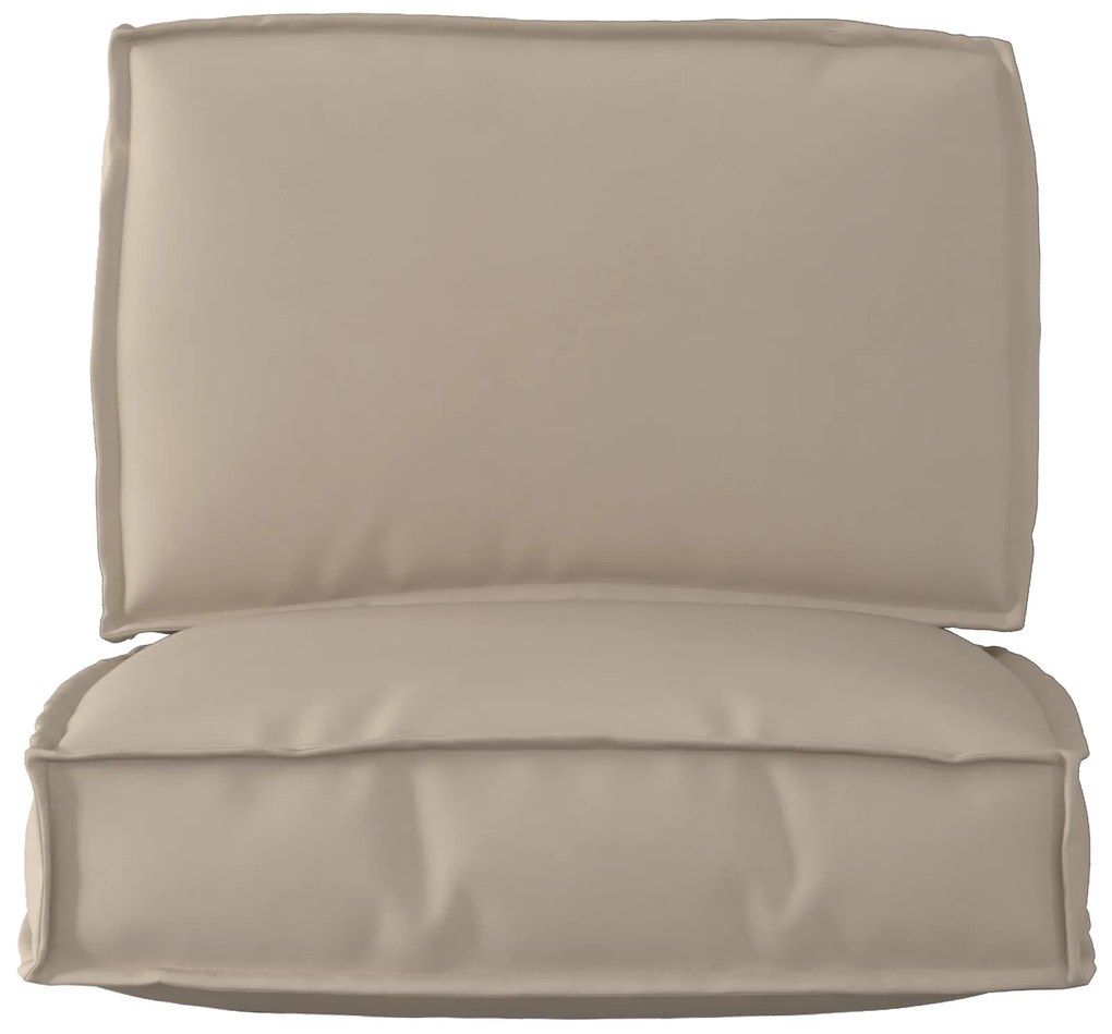 vidaXL Σετ Μαξιλαριών Πάγου 2 pcs Taupe 60 x 60 x 12 cm Ύφασμα Oxford