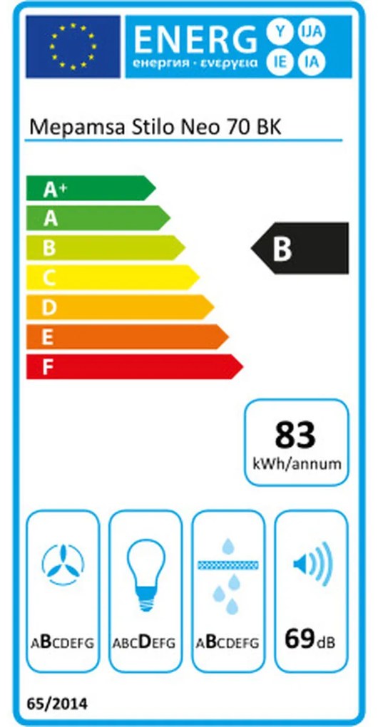 Συμβατικός Απορροφητήρας Mepamsa STILO NEO Μαύρο
