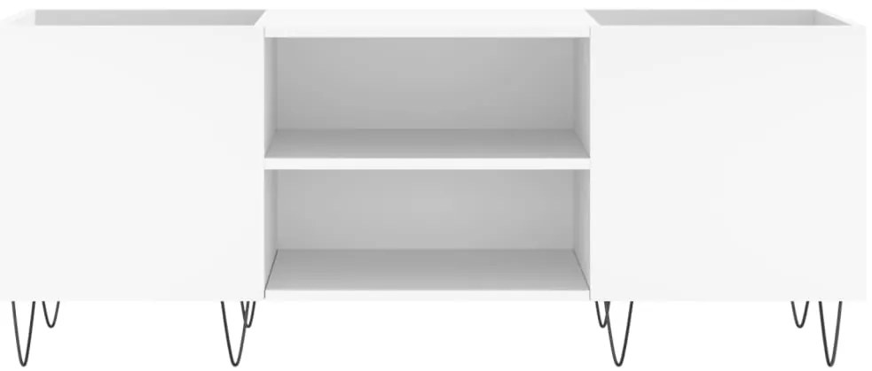 vidaXL Δισκοθήκη Λευκή 121 x 38 x 48 εκ. Επεξεργασμένο Ξύλο