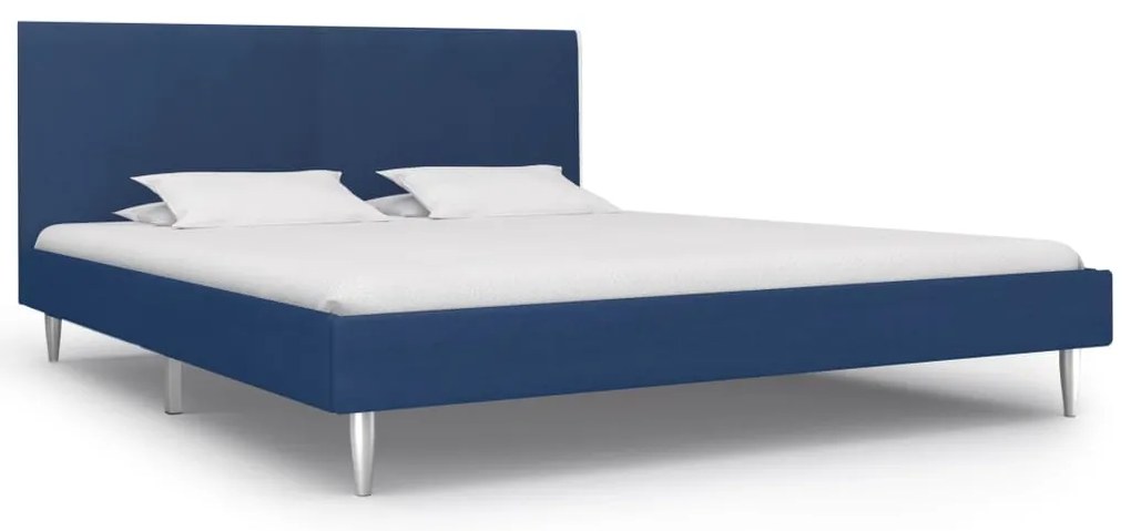 vidaXL Πλαίσιο Κρεβατιού Μπλε 180 x 200 εκ. Υφασμάτινο