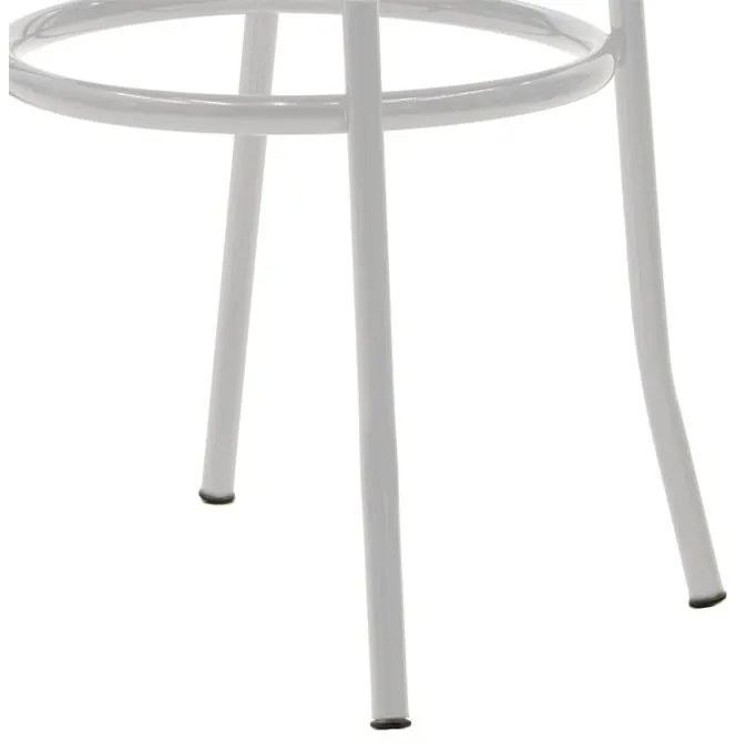 Καρέκλα &quot;WIEN&quot; από μέταλλο/τεχνόδερμα σε λευκό/μαύρο χρώμα 39x85