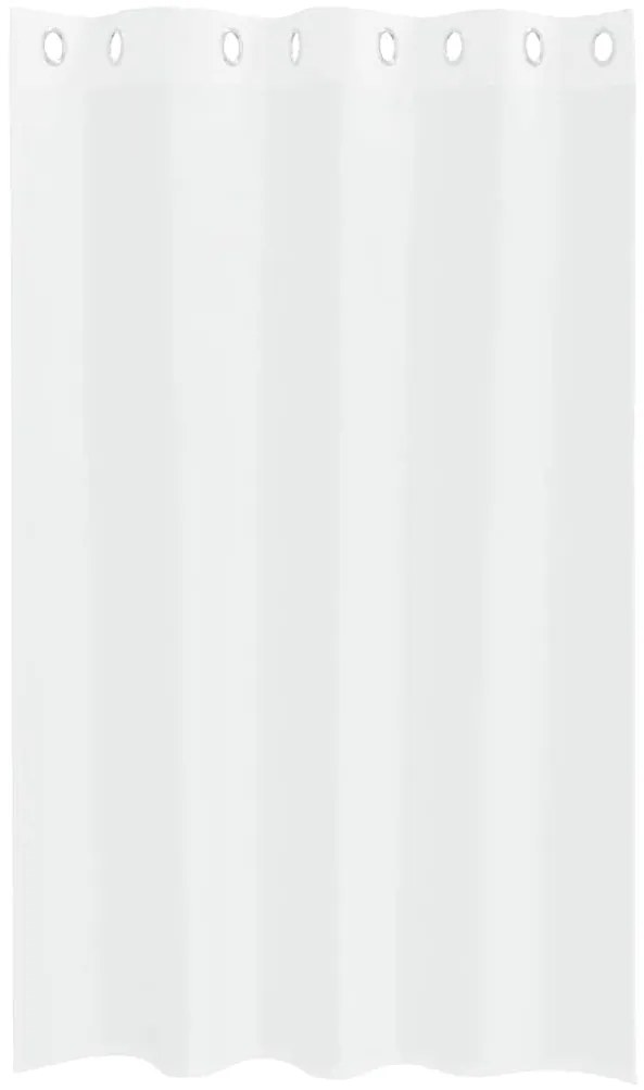 vidaXL Κουρτίνες με κουρτίνες 2 pcs Λευκό 140x175cm Πολυεστέρας