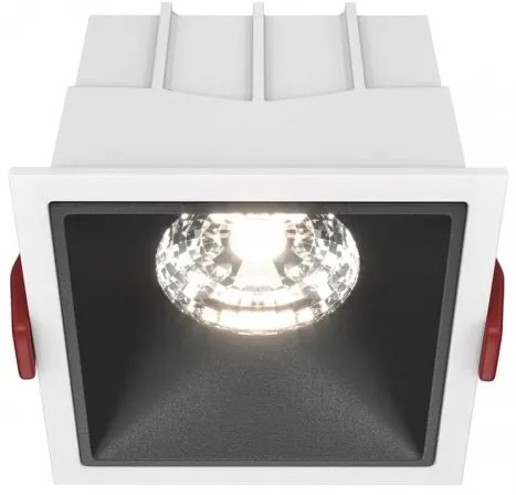 Χωνευτό Σποτ Οροφής Alfa LED 15W 4000K Μαύρο-Λευκό DL043-01-15W4K-SQ-WB MAYTONI DL043-01-15W4K-SQ-WB Ασπρόμαυρο