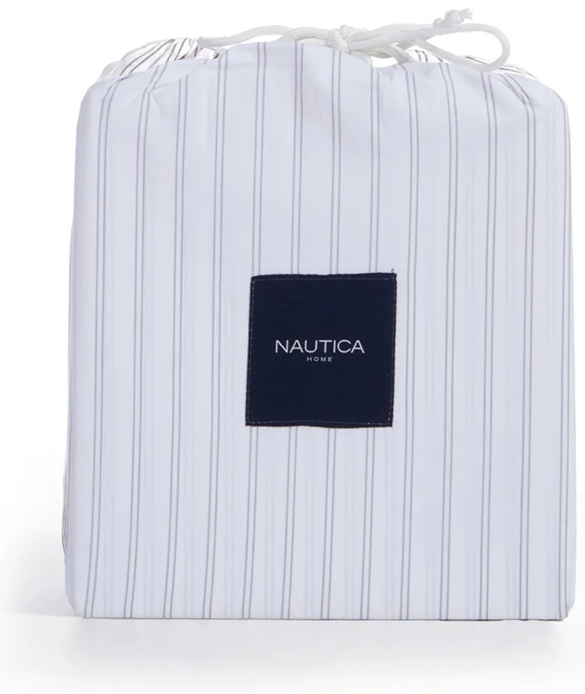 Παπλωματοθήκη Υπέρδιπλη (Σετ 220x240) Nautica By Nef-Nef Homeware Nau Coast Γκρι,Λευκό