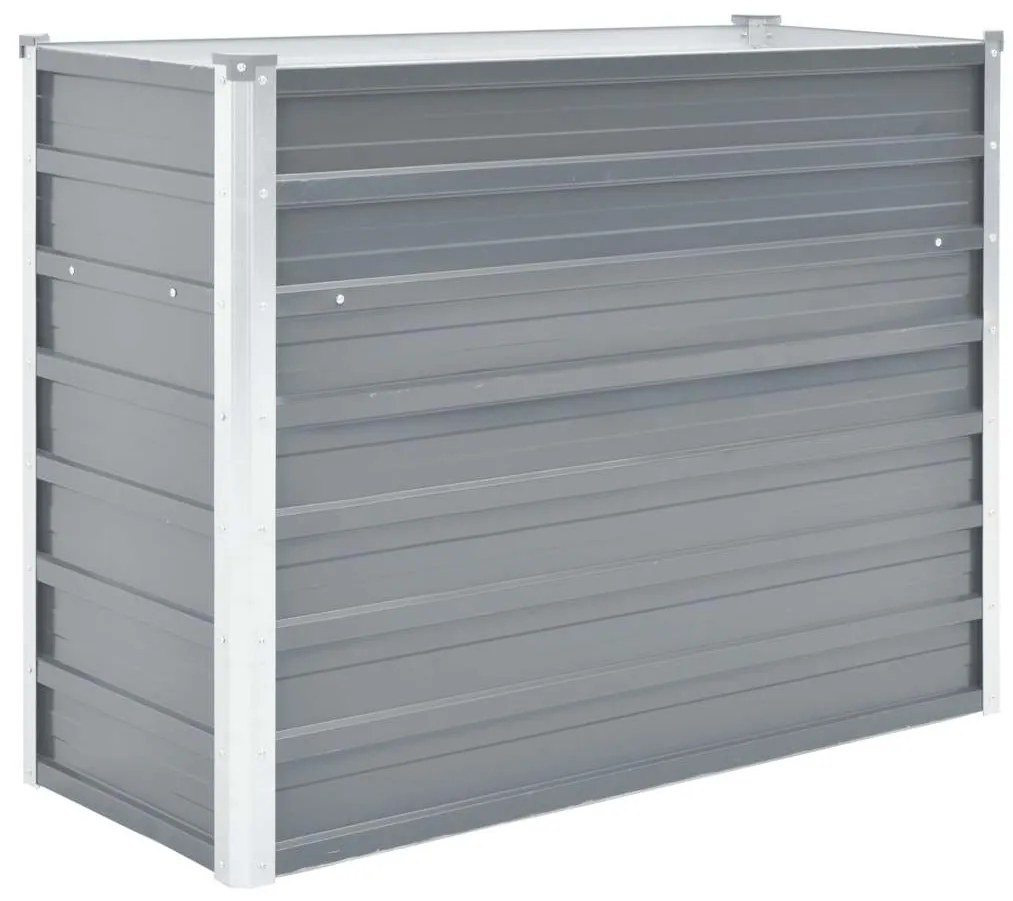 vidaXL Ζαρντινιέρα Υπερυψωμένη Γκρι 100x40x77 εκ. Γαλβανισμ. Χάλυβας