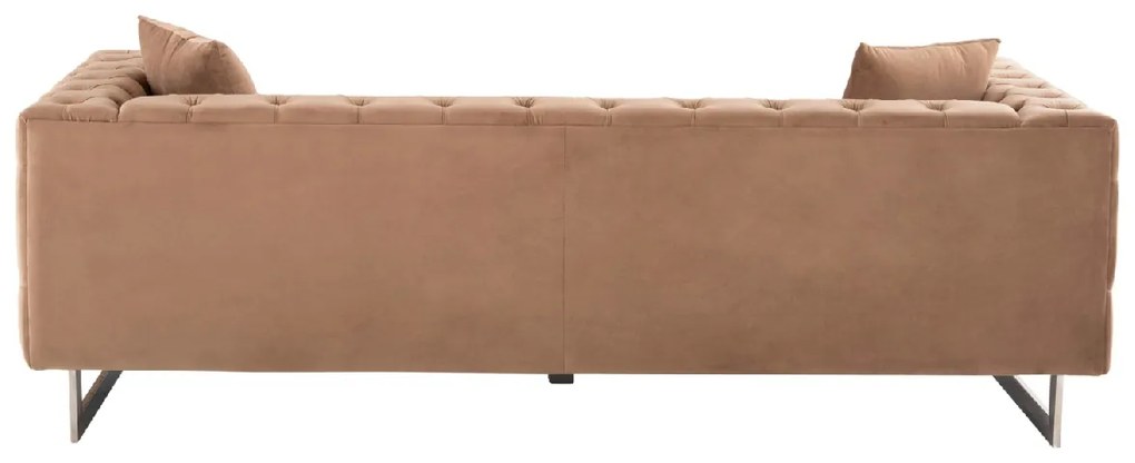 ΚΑΝΑΠΕΣ τ.CHESTERFIELD MOBAR HM3263.03 ΜΠΕΖ ΒΕΛΟΥΔΟ-ΜΕΤΑΛΛΙΚΑ ΠΟΔΙΑ 212x87x68Υεκ