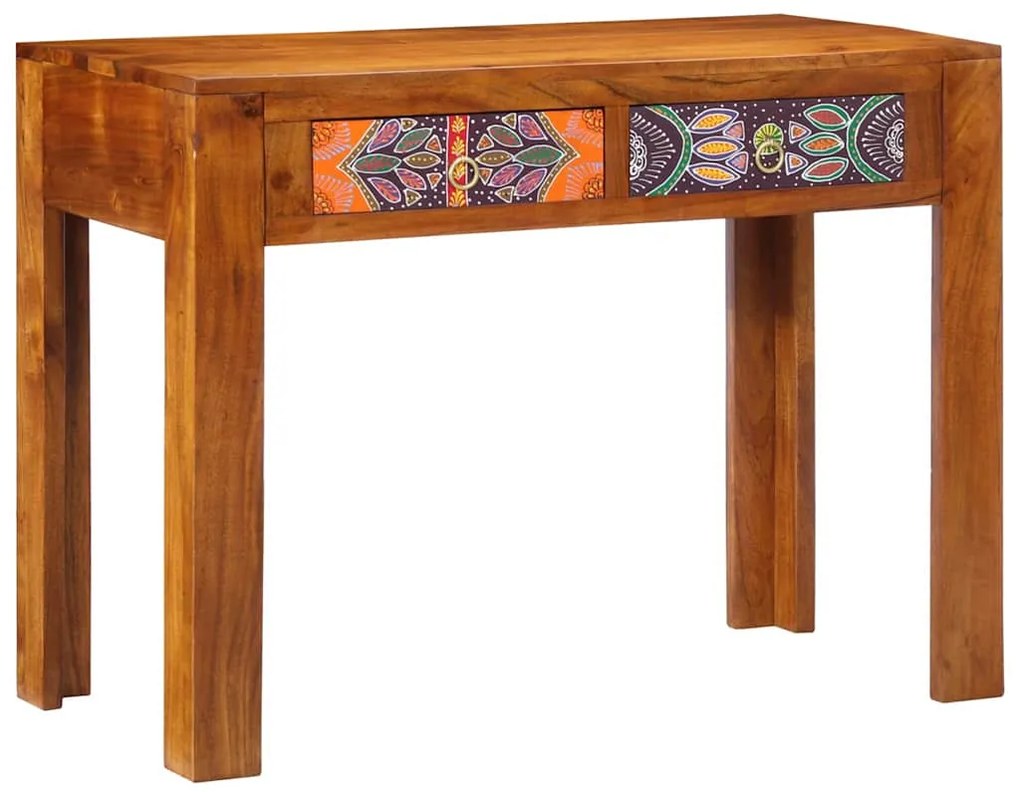 vidaXL Γραφείο με συρτάρι Καφέ 100 x 50 x 75 cm Μασίφ ξύλο ακακίας