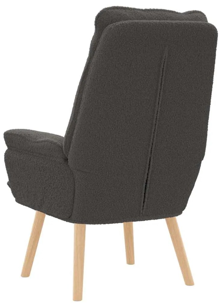 vidaXL Πολυθρόνα Σκούρο Γκρι 61 x 78 x 98 εκ. Υφάσματος Sherpa