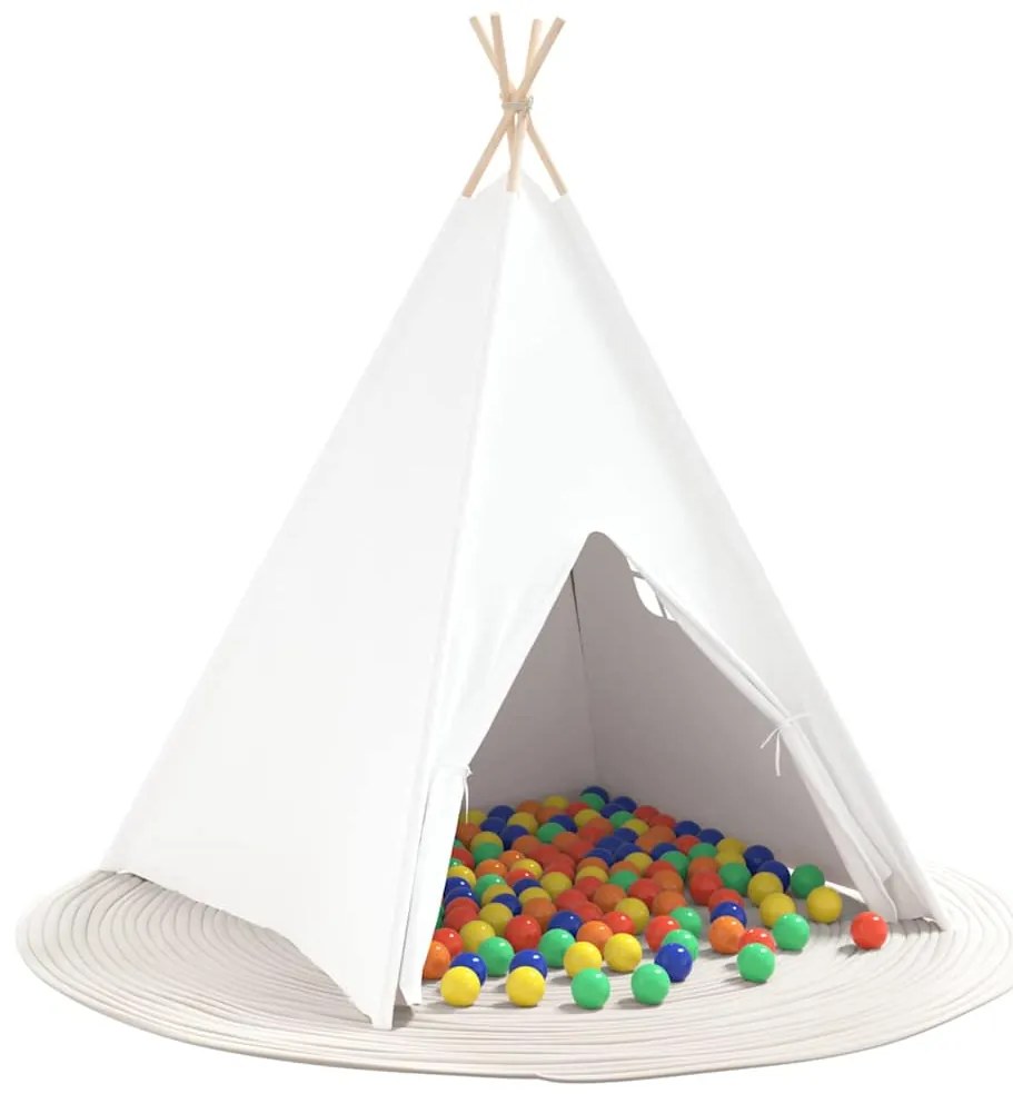 vidaXL Σκηνίτσα Teepee Λευκό 120 x 120 x 150 cm