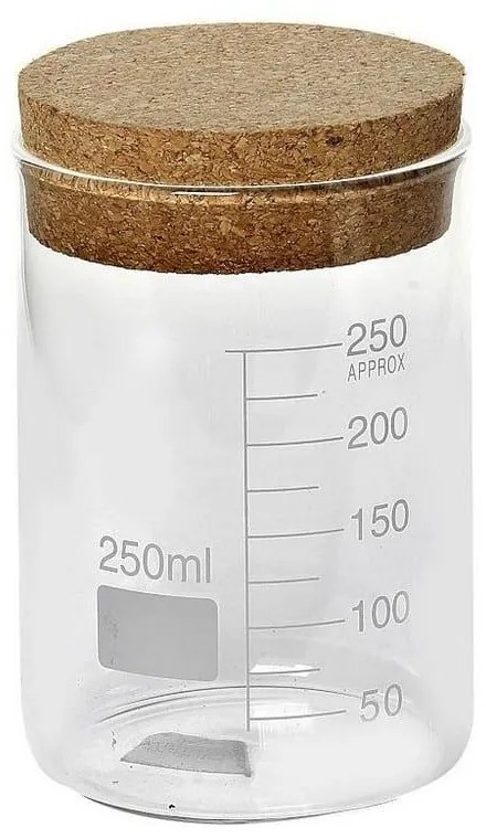 Δοχείο Δοσομετρητής Με Φελλό Lor614K12 250ml 11cm Clear Espiel Glass,Felt