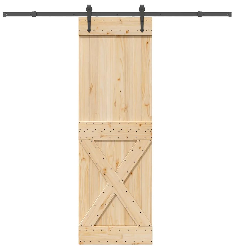 Συρόμενη Μεσόπορτα με Μηχανισμό 70 x 210 εκ. Μασίφ Ξύλο Πεύκου