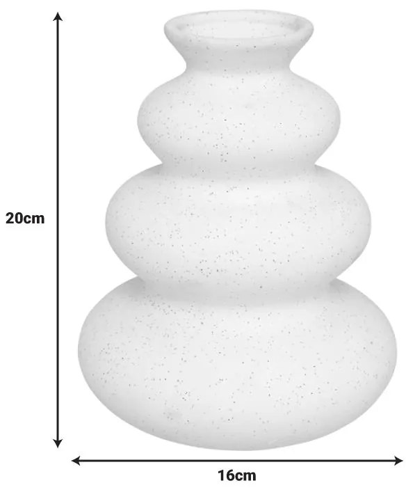 Βάζο Delfar κεραμικό σε λευκή απόχρωση Φ16x20εκ 16x16x20 εκ.