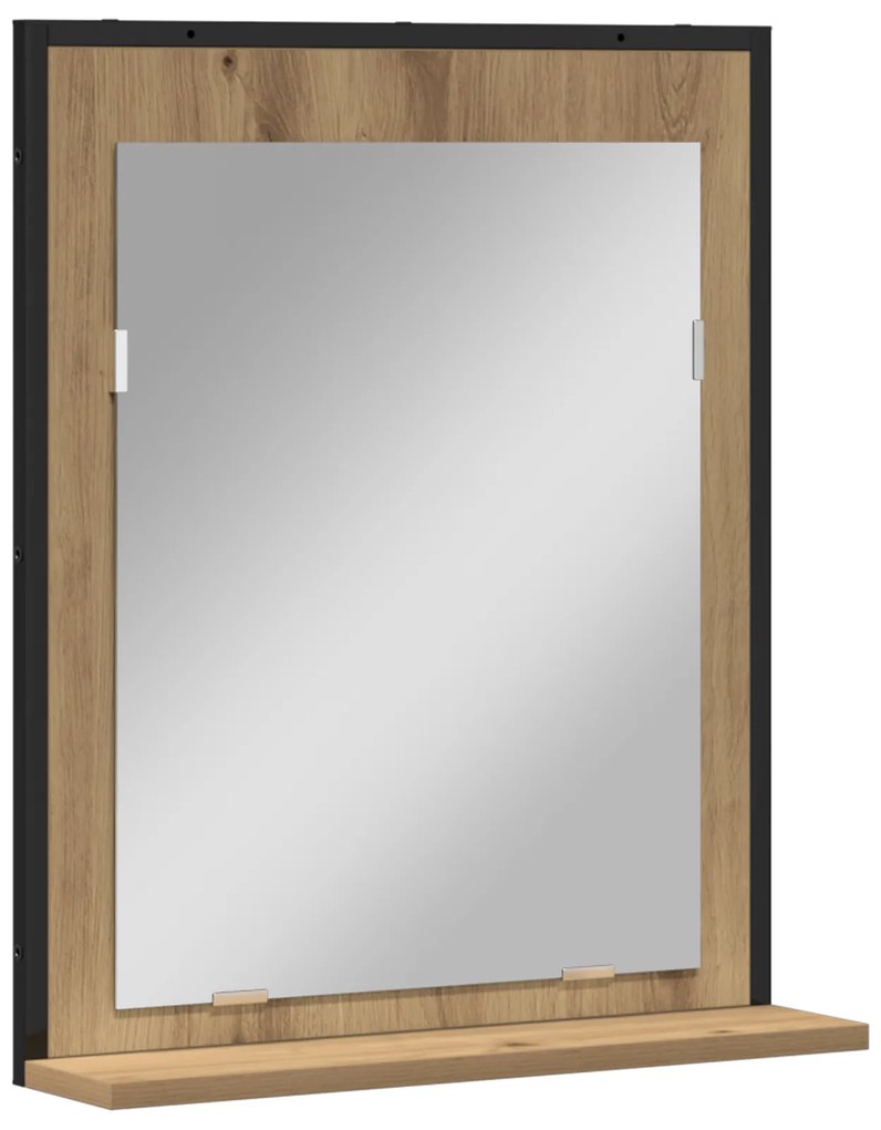 vidaXL Καθρέφτης μπάνιου  Artisan Oak 50x12x60 εκ. Επεξεργασμένο ξύλο