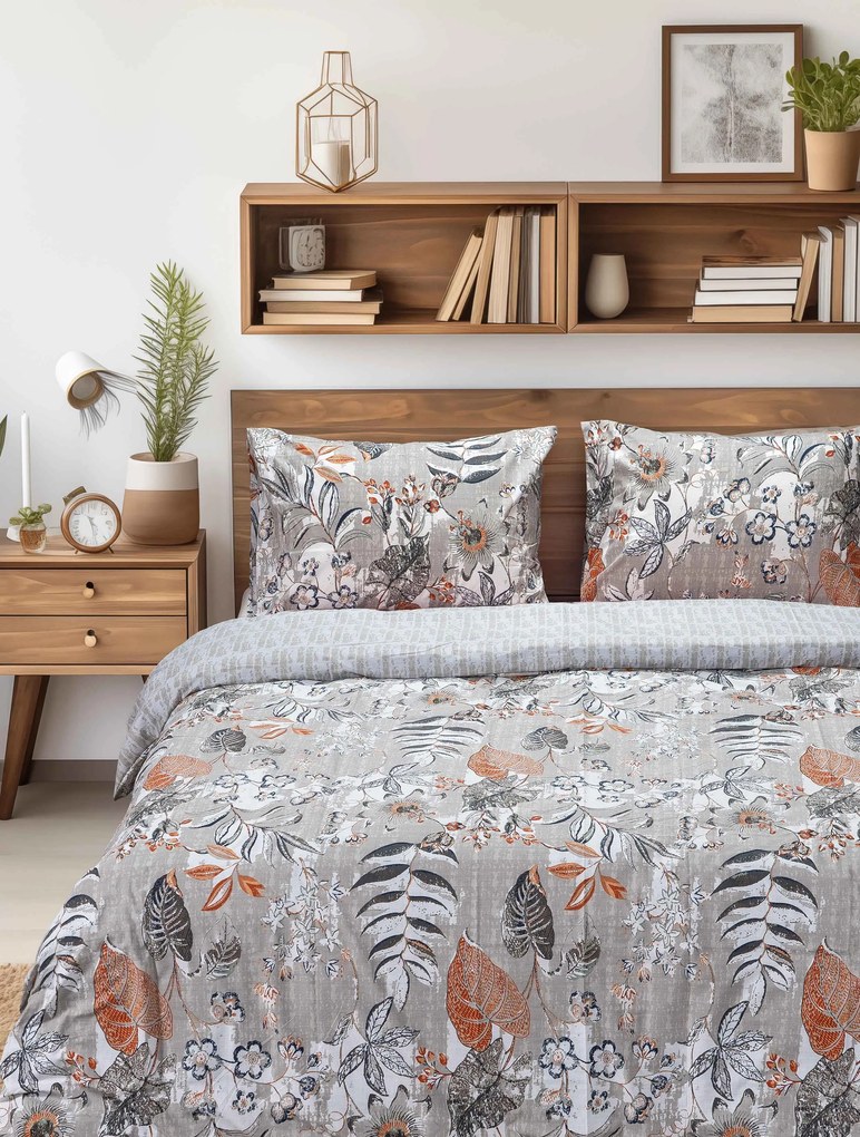 Σετ Πάπλωμα CANOPY Καφέ Σετ πάπλωμα γίγας (King Size): 240 x 260 + 2 μαξιλαροθήκες 52 x 72 εκ. MADI