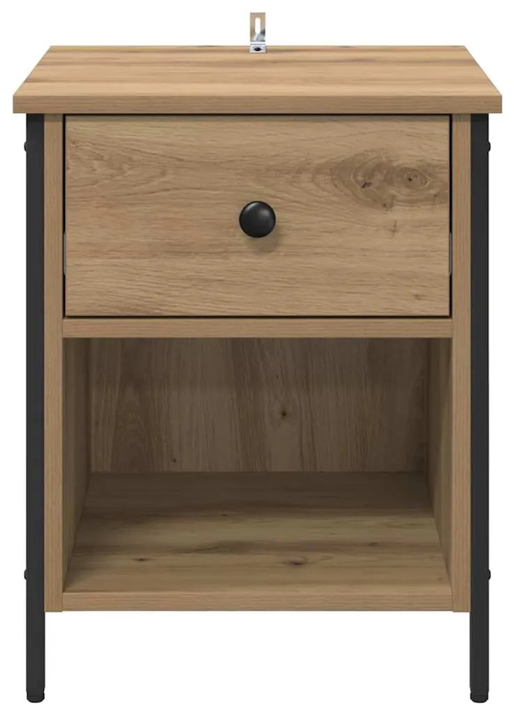 vidaXL Κομοδίνο artisan δρυς 40 x 42 x 50 cm Επεξεργασμένο ξύλο