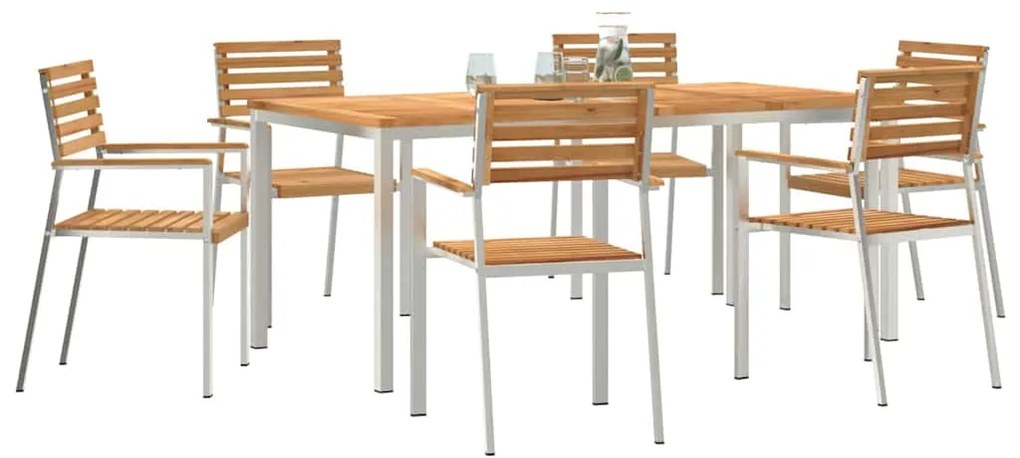 vidaXL Σέτ φαγητού για κήπο 7 pcs