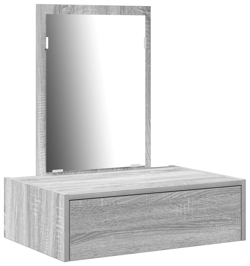 vidaXL Τοίχου Ντυμένο Τραπέζι σε Γκρι Σονόμα, 60x40x70 εκ.