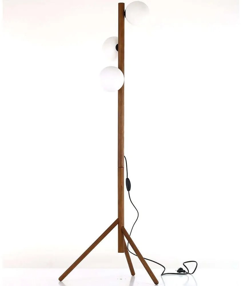 Φωτιστικό Δαπέδου Estera 16045 38x38x150cm 3xG9 8W Walnut-White TK Lighting