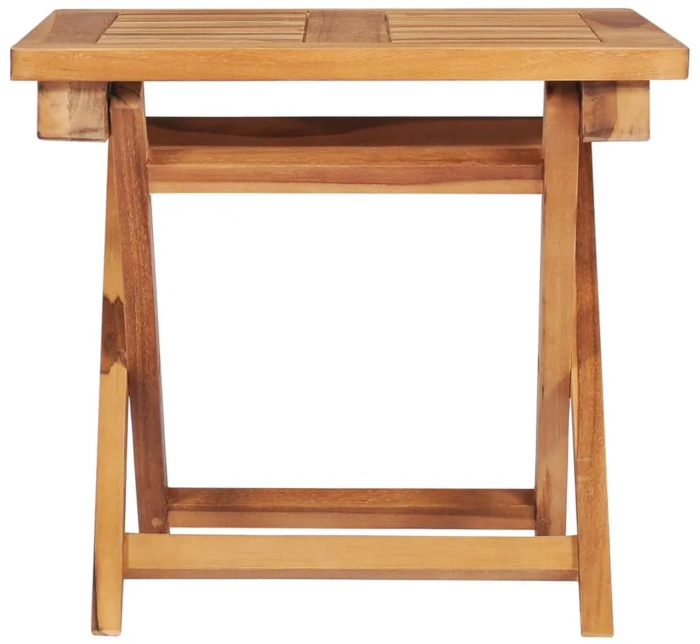 vidaXL Ξαπλώστρες 2 τεμ. από Μασίφ Ξύλο Teak με Τραπέζι και Μαξιλάρι