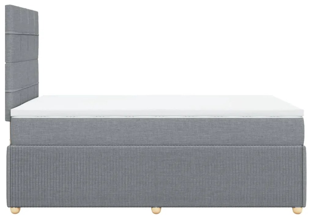 ΚΡΕΒΑΤΙ BOXSPRING ΜΕ ΣΤΡΩΜΑ ΑΝΟΙΧΤΟ ΓΚΡΙ 120X190 ΕΚ. ΥΦΑΣΜΑΤΙΝΟ 3294295