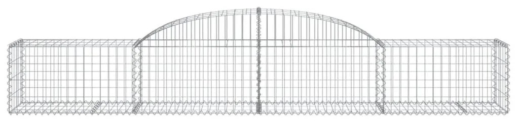 Συρματοκιβώτια Τοξωτά 10 τεμ. 300x50x40/60 εκ. Γαλβαν. Ατσάλι - Ασήμι