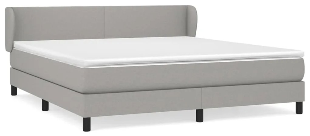 vidaXL Κρεβάτι Boxspring με Στρώμα Αν. Πράσινο 160x200εκ Υφασμάτινο