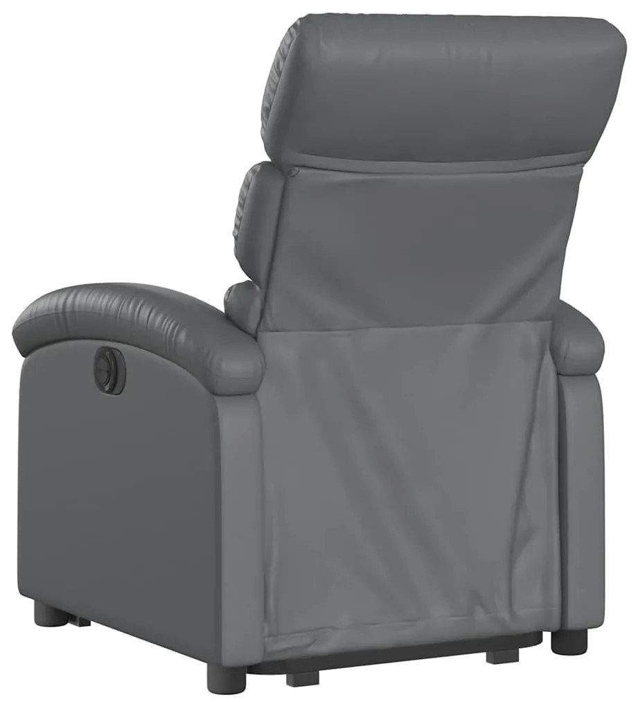 vidaXL Πολυθρόνα Ηλεκ Ανακλινόμενη με Ανύψωση Συνθετικό Δέρμα