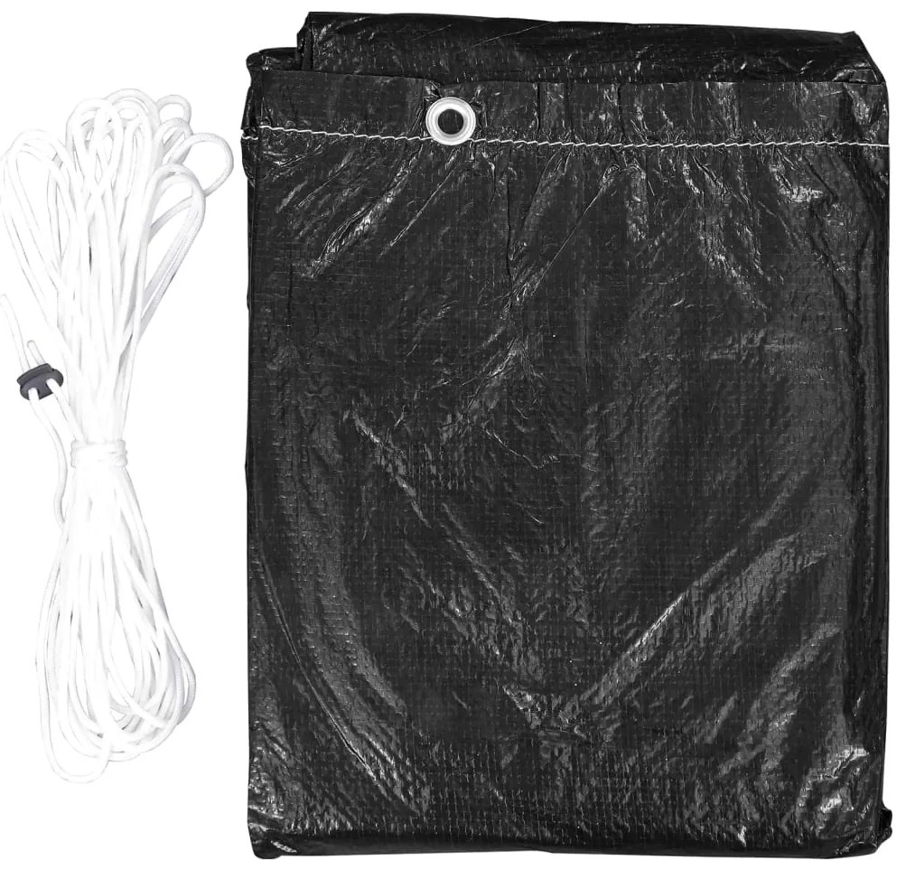 vidaXL Καλύμματα Επίπλων Κήπου 2 τεμ. με 10 Κρίκους 325x90 εκ.