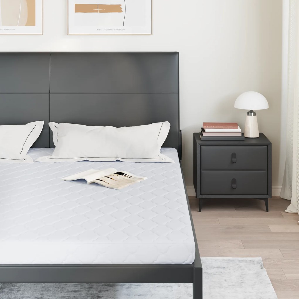 vidaXL Στρώμα Λευκό 200 x 200 cm Pěna