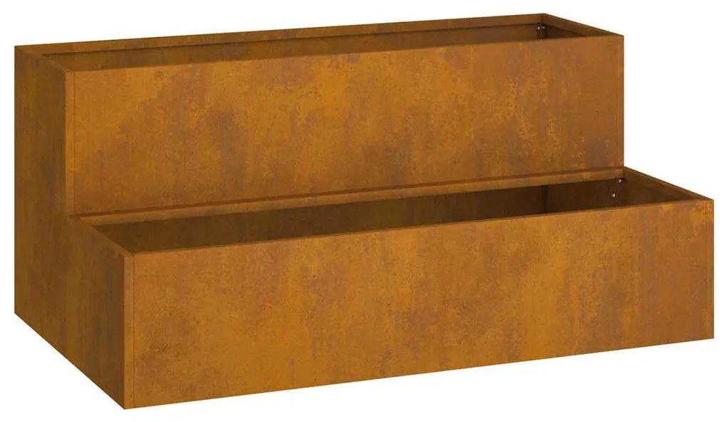 vidaXL Γλάστρα Κήπου Σκ rusty 100 x 60 x 45 εκ Ατσάλι καιρό