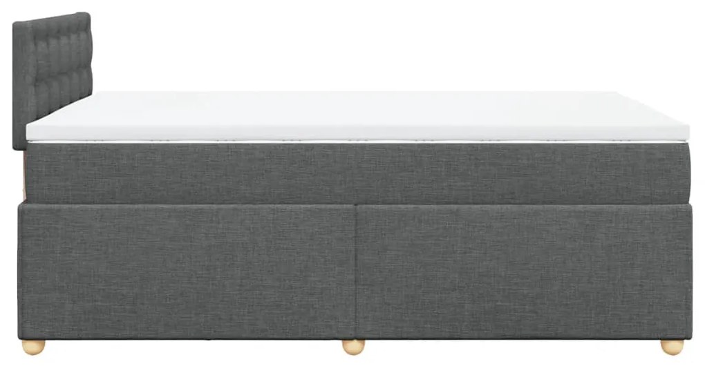 ΚΡΕΒΑΤΙ BOXSPRING ΜΕ ΣΤΡΩΜΑ ΣΚΟΥΡΟ ΓΚΡΙ 120X200 ΕΚ. ΥΦΑΣΜΑΤΙΝΟ 3288962