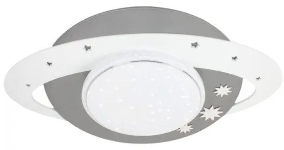 Παιδικό Φωτιστικό Οροφής LED Κρόνος Saturn Starlight 137147 Elobra-137147-Ασημί 137147