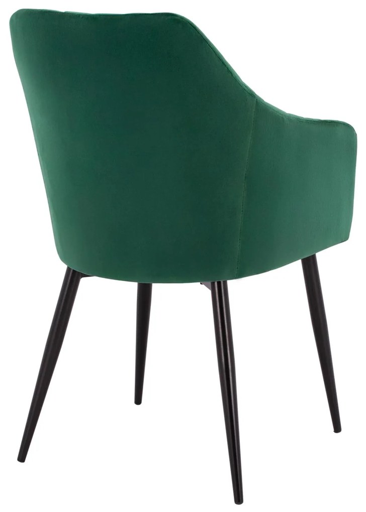 Καρέκλα-Πολυθρόνα CHARLES Βελούδο Κυπαρισσί 52x60x89Υεκ. 2αδα 52x60x89 εκ.