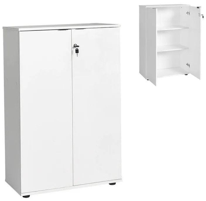 Megapap Ντουλάπι Γραφείου Rio Με Κλειδαριά Λευκό 72x34x109εκ.