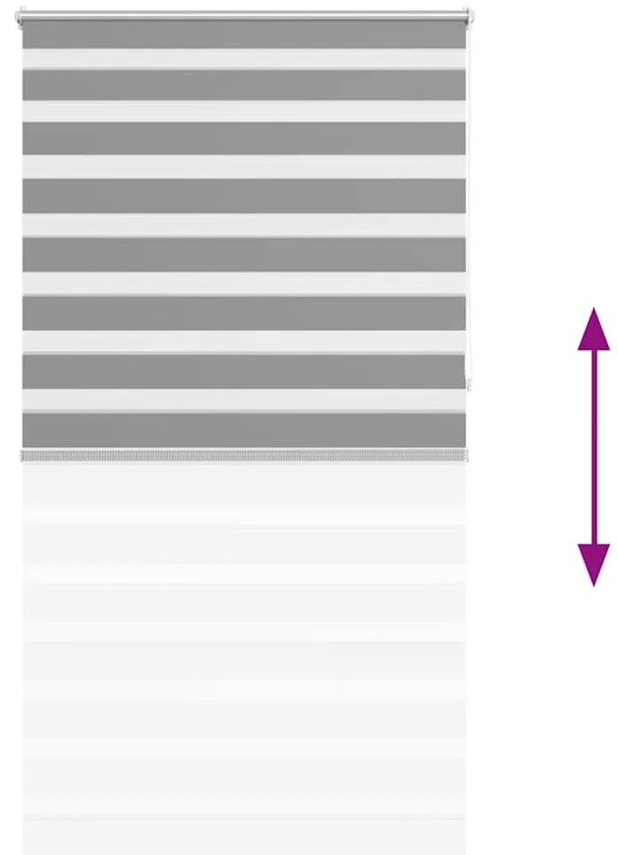 vidaXL Σύστημα Σκίασης Ρόλερ Zebra Γκρι 120 x 230 εκ.