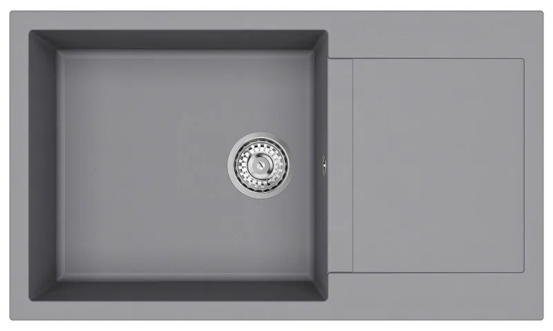 Helika Tesa SQT 104 Ένθετος Γρανιτένιος Νεροχύτης Μ86xΠ50cm Γκρί