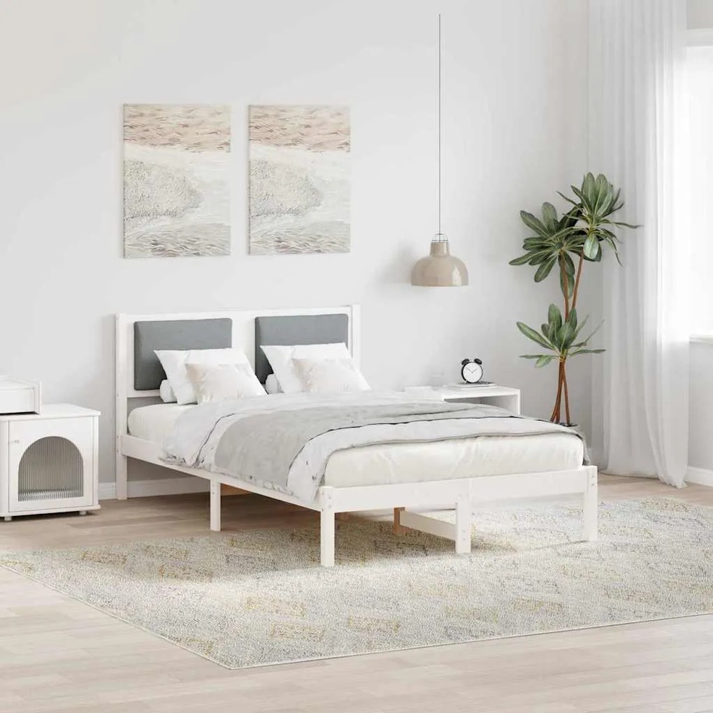 Σκελετός Κρεβατιού με κεφαλάρι Ανοιχτό γκρι 120 x 190 cm