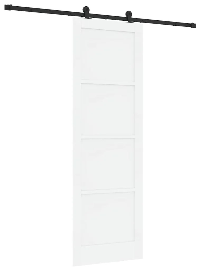 vidaXL Συρόμενη Πόρτα ORKDAL Λευκό και μαύρο 78 x 232 cm