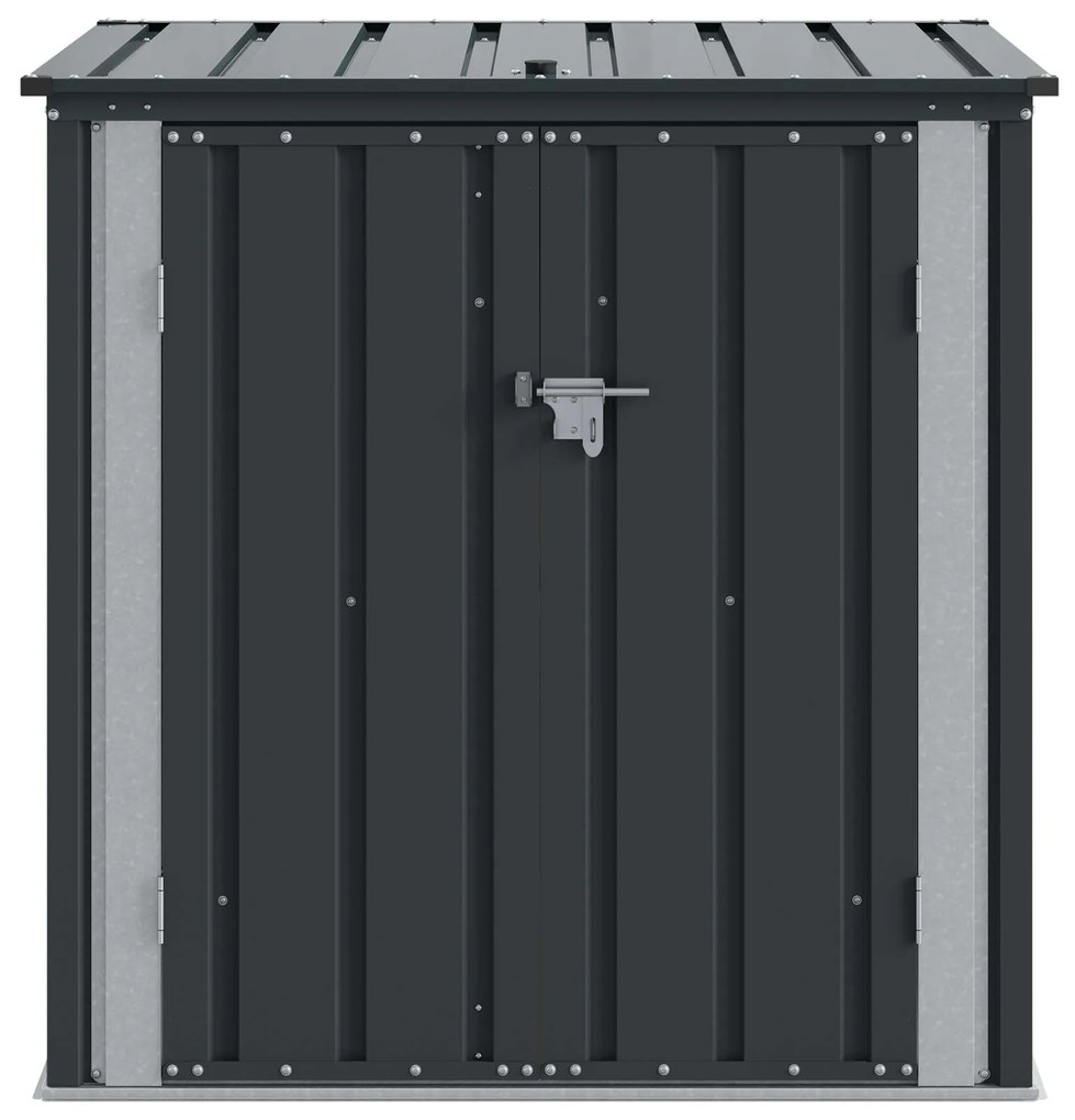 vidaXL Κουτί αποθήκευσης κήπου Μαύρο 101,5 x 82 x 100 εκ. Ατσάλι