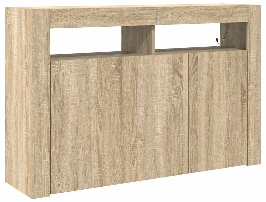 vidaXL Πλαϊνό γραφείο Sonoma Δρυς 116 x 30 x 75 εκ. Επεξεργασμένο ξύλο
