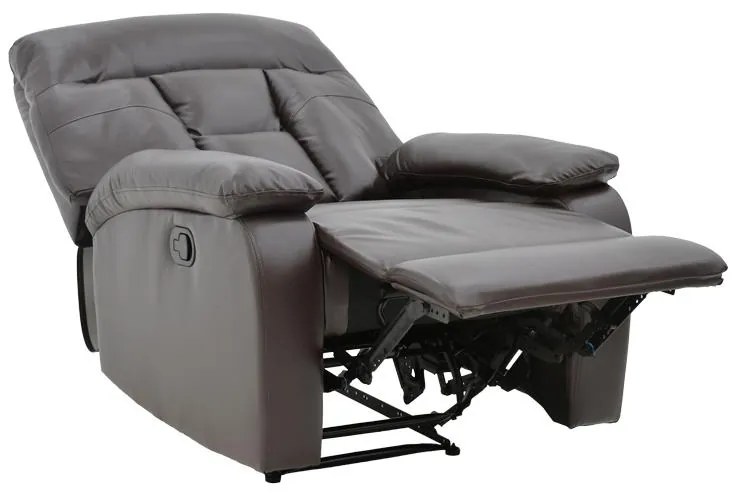 Πολυθρόνα relax με μηχανισμό massage Terpsi καφέ PU 80x94x100εκ 80x94x100 εκ.