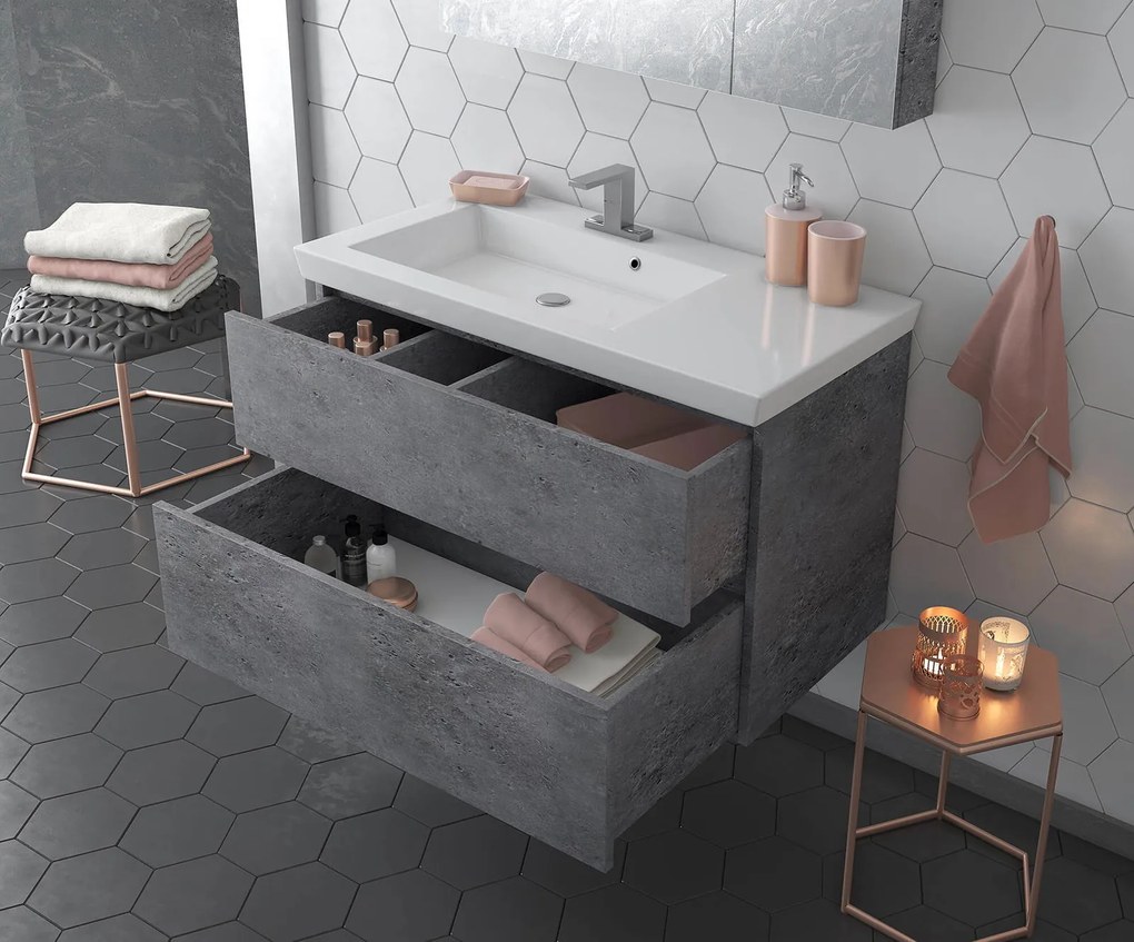 Πάγκος Κρεμαστός Drop Luxus 85-Γρανίτης