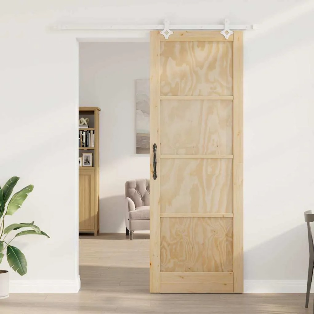 vidaXL Συρόμενη Πόρτα Λευκό 83 x 232 εκ.