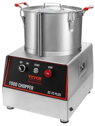 VEVOR Food Processor and Vegetable Chopper 750W 7 Quart Stainless Steel Blender
