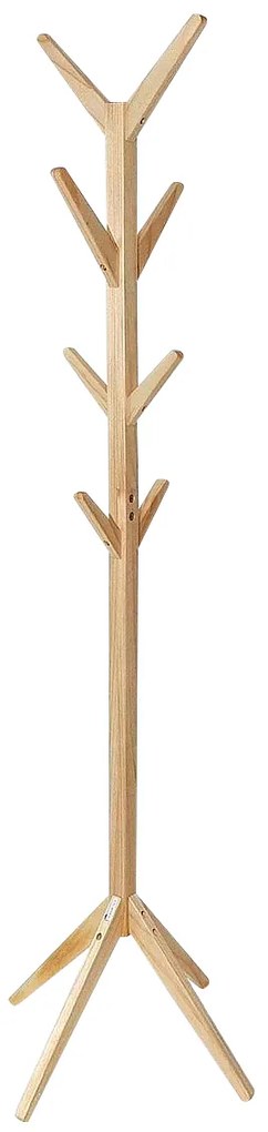 Καλόγερος 8 Θέσεων Φυσικό Ξύλο 35x35x167.5cm-06511429