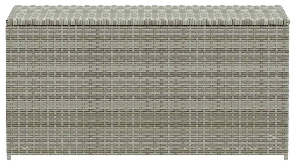 vidaXL Κουτί Αποθήκευσης Κήπου Γκρι 100x50x50 εκ. από Συνθετικό Ρατάν