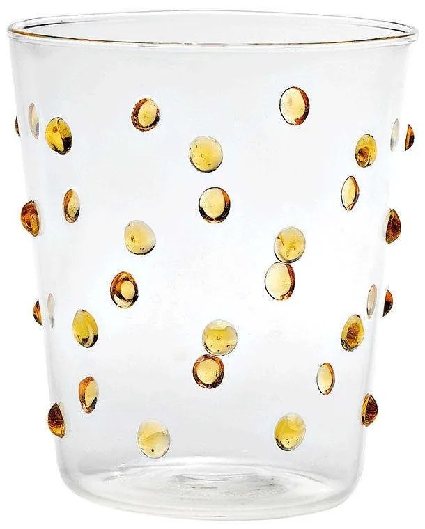 Ποτήρι Νερού Party PY00118 450ml Gold-Clear Zafferano Glass