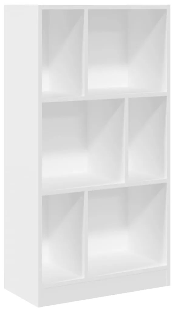vidaXL Βιβλιοθήκη Λευκή 57x28,5x141 εκ. από Επεξεργασμένο Ξύλο