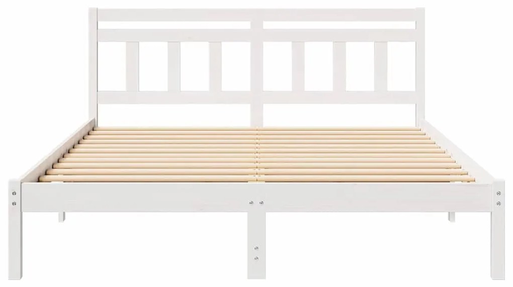 vidaXL Σκελετός Κρεβατιού Λευκό 160 x 200 cm Στερεά ξυλεία πεύκου