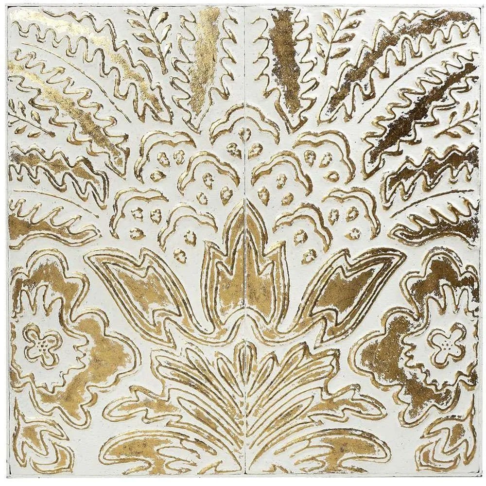 Διακοσμητικό Τοίχου ICY327 68,3x2,5x68,3cm White Espiel Μέταλλο